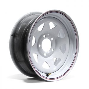 Roue blanche 5 NUT 15 Po